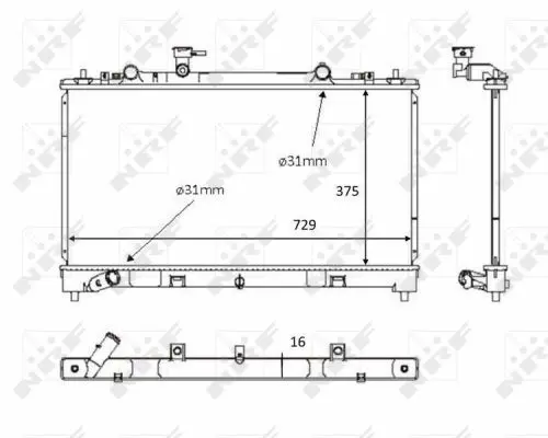 Handler.Part Radiator, engine cooling NRF 58381 1