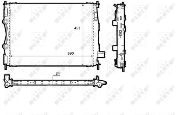 Handler.Part Radiator, engine cooling NRF 58539 4