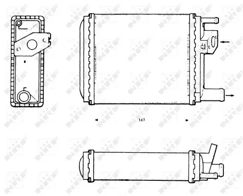 Handler.Part Heat exchanger, interior heating NRF 58600 3