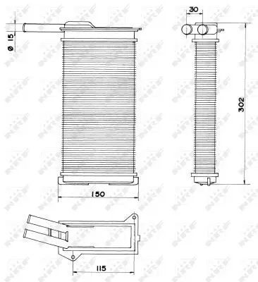 Handler.Part Heat exchanger, interior heating NRF 58608 5