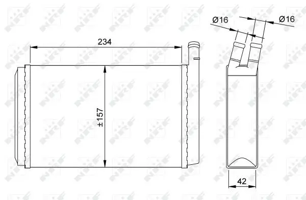 Handler.Part Heat exchanger, interior heating NRF 58614 5