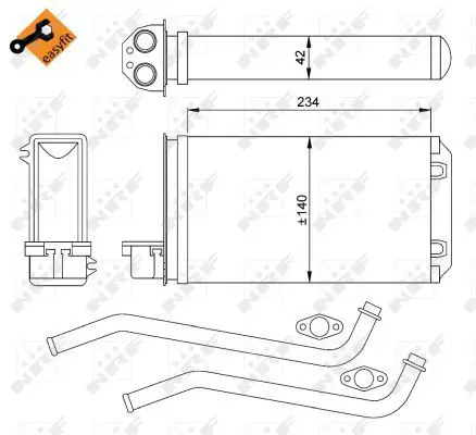 Handler.Part Heat exchanger, interior heating NRF 58617 5