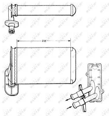 Handler.Part Heat exchanger, interior heating NRF 58622 5