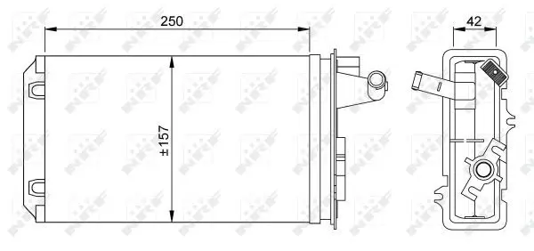 Handler.Part Heat exchanger, interior heating NRF 58637 5