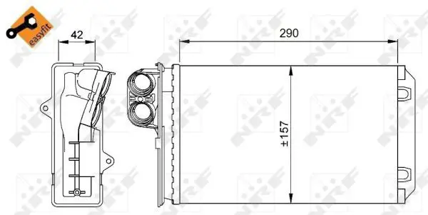 Handler.Part Heat exchanger, interior heating NRF 58639 5