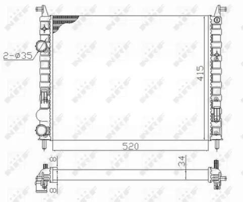 Handler.Part Radiator, engine cooling NRF 58656 1