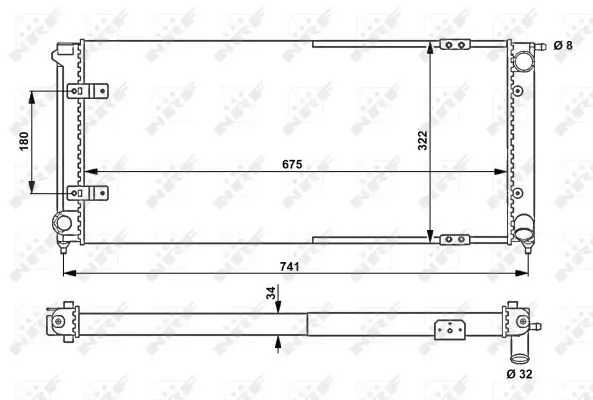 Handler.Part Radiator, engine cooling NRF 58712 4