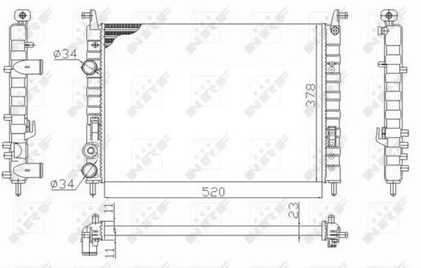 Handler.Part Radiator, engine cooling NRF 58726 1