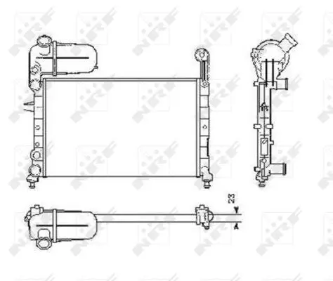 Handler.Part Radiator, engine cooling NRF 58755 4