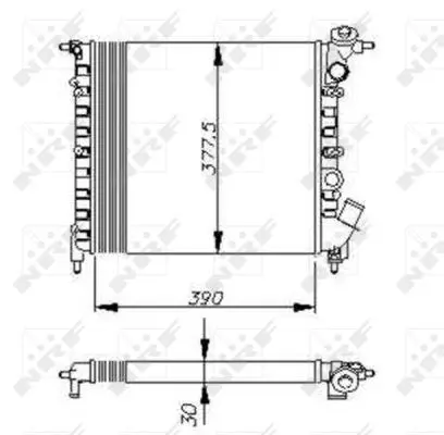 Handler.Part Radiator, engine cooling NRF 58771 4