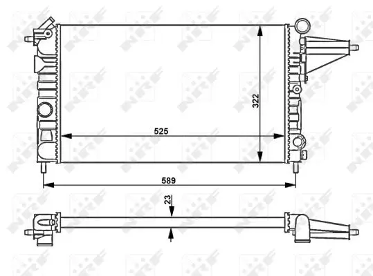 Handler.Part Radiator, engine cooling NRF 58775 1