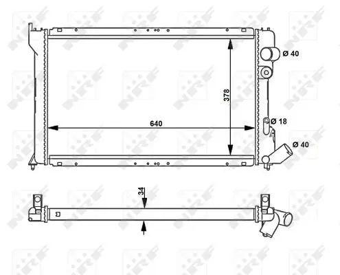 Handler.Part Radiator, engine cooling NRF 58813 2