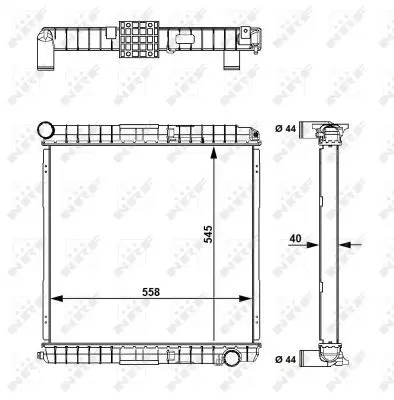 Handler.Part Radiator, engine cooling NRF 58827 1