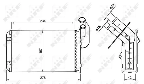 Handler.Part Heat exchanger, interior heating NRF 58836 2