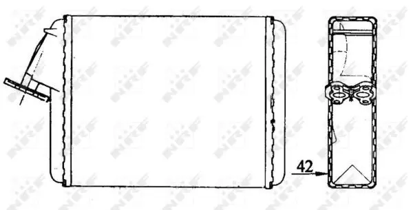 Handler.Part Heat exchanger, interior heating NRF 58840 3