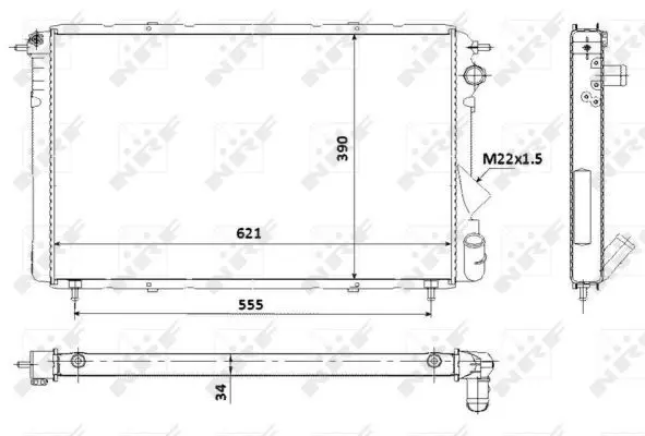 Handler.Part Radiator, engine cooling NRF 58901 4