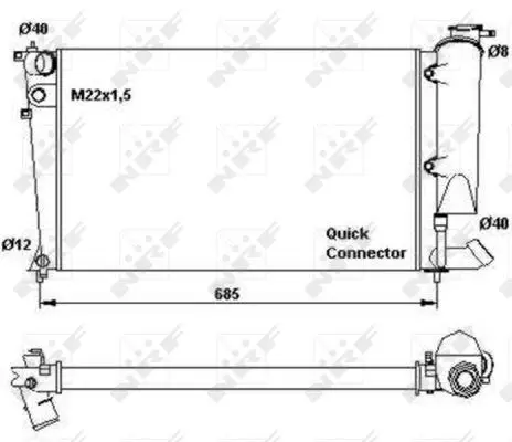 Handler.Part Radiator, engine cooling NRF 58923 4