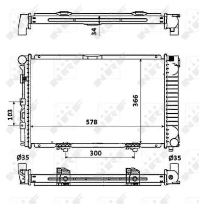 Handler.Part Radiator, engine cooling NRF 58925 4