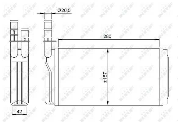 Handler.Part Heat exchanger, interior heating NRF 58931 5