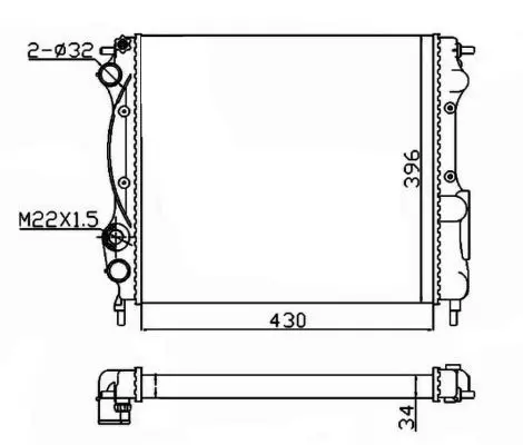 Handler.Part Radiator, engine cooling NRF 58934A 1