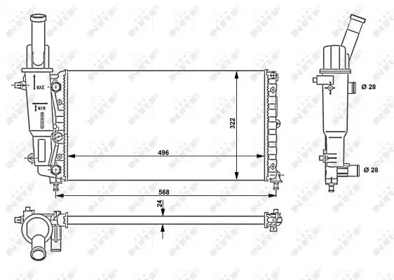 Handler.Part Radiator, engine cooling NRF 58952 4