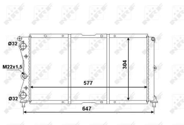 Handler.Part Radiator, engine cooling NRF 58955 1