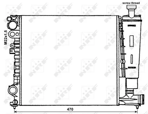 Handler.Part Radiator, engine cooling NRF 58959 5