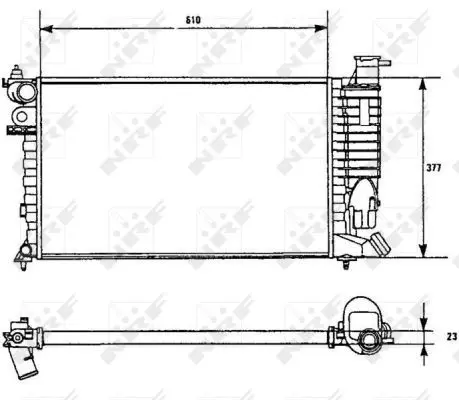 Handler.Part Radiator, engine cooling NRF 58961 4