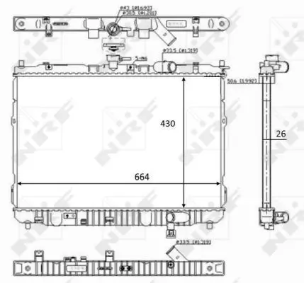 Handler.Part Radiator, engine cooling NRF 59046 1