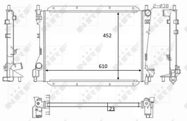 Handler.Part Radiator, engine cooling NRF 59050 1