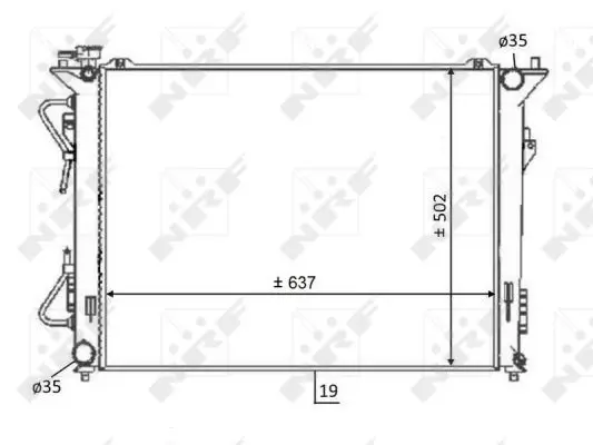 Handler.Part Radiator, engine cooling NRF 59064 1