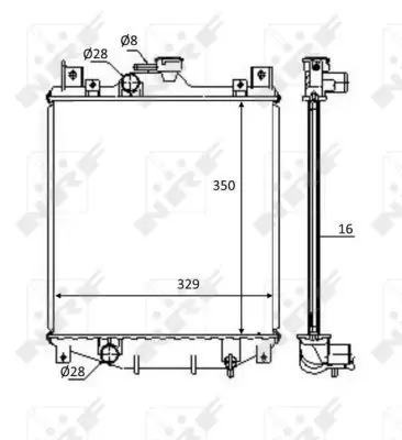 Handler.Part Radiator, engine cooling NRF 59083 1