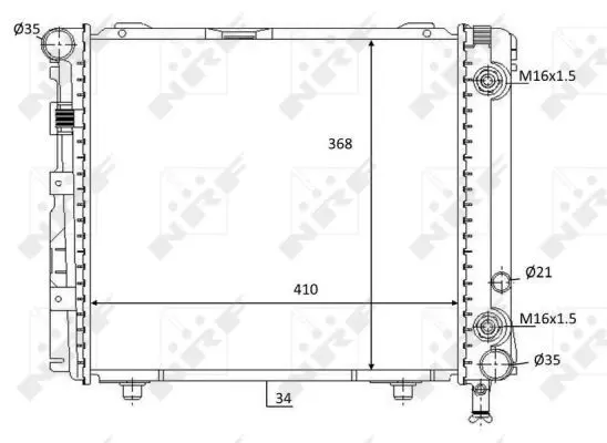 Handler.Part Radiator, engine cooling NRF 59103 1