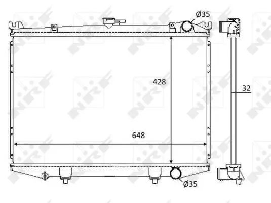 Handler.Part Radiator, engine cooling NRF 59114 1