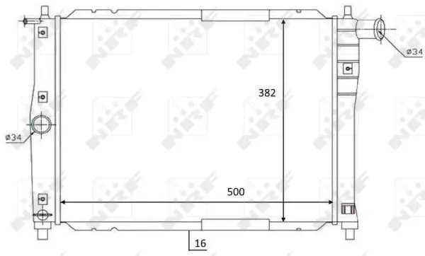 Handler.Part Radiator, engine cooling NRF 59122 5