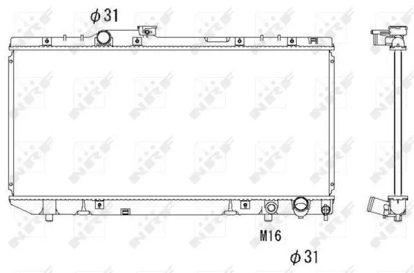 Handler.Part Radiator, engine cooling NRF 58238 1