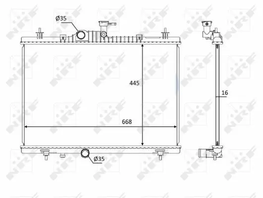 Handler.Part Radiator, engine cooling NRF 58394 1