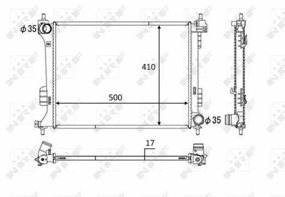 Handler.Part Radiator, engine cooling NRF 58451 4