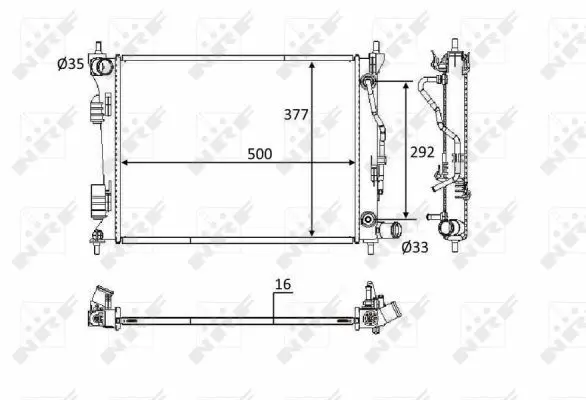 Handler.Part Radiator, engine cooling NRF 58556 4