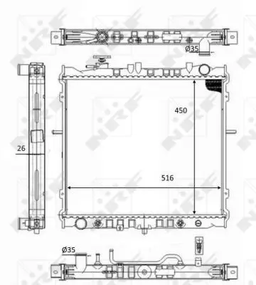 Handler.Part Radiator, engine cooling NRF 59049 1