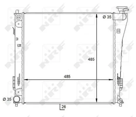 Handler.Part Radiator, engine cooling NRF 59086 5