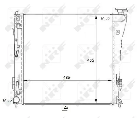 Handler.Part Radiator, engine cooling NRF 59087 5