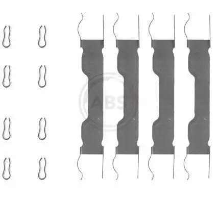 Handler.Part Accessory kit, disc brake pads ABS 0909Q 1