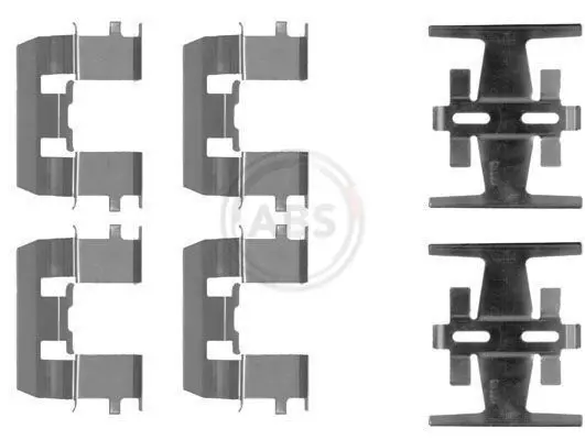 Handler.Part Accessory kit, disc brake pads ABS 1208Q 1