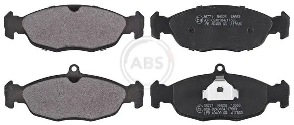 Handler.Part Brake pad set, disc brake ABS 36771 1