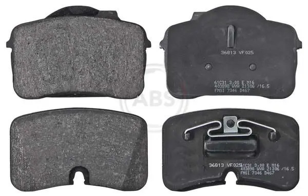 Handler.Part Brake pad set, disc brake ABS 36813 1