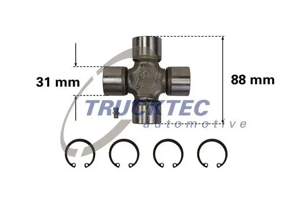 Handler.Part Joint, propshaft TRUCKTEC AUTOMOTIVE 0234012 1