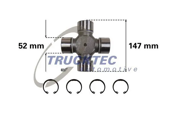 Handler.Part Joint, propshaft TRUCKTEC AUTOMOTIVE 0534002 1