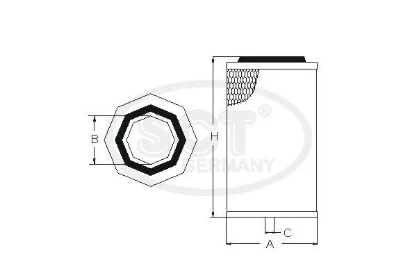 Handler.Part Air filter SCT SB032 3