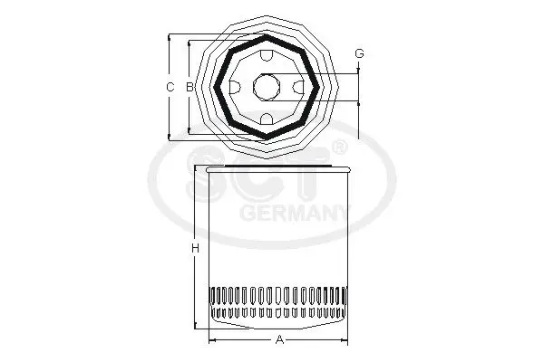 Handler.Part Oil filter SCT SK801 3